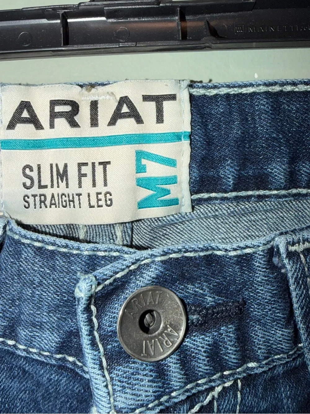 Ariat Slim Straight Men's Jeans in Medium Wash Blue 30X30